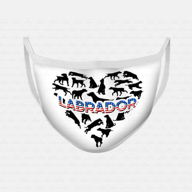 Dog Gift Idea - Labrador Form A Heart For Dog Lovers - Cloth Mask
